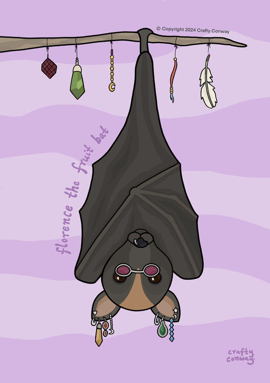 Florence the Fruit Bat print