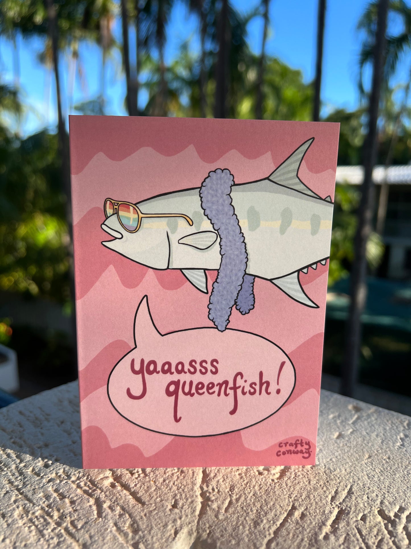 Yaaaas Queen(fish) Crafty Card