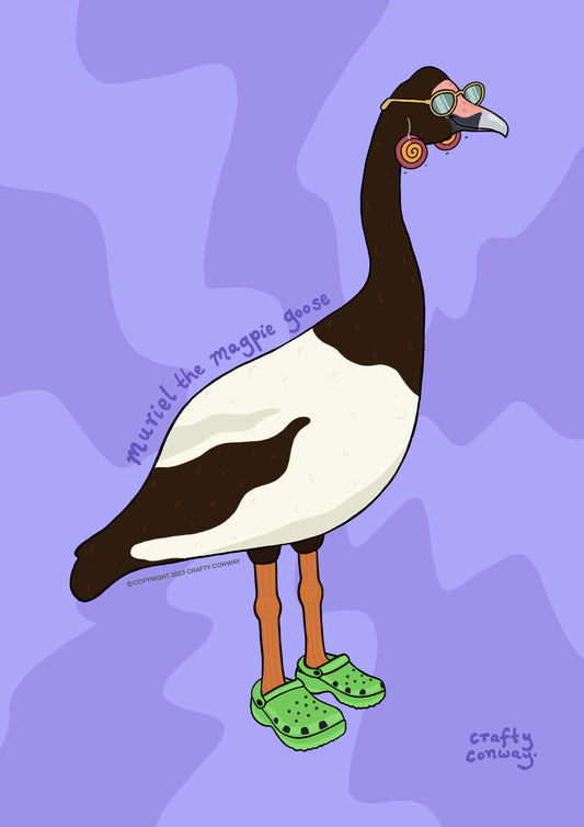 Muriel the Magpie Goose Print
